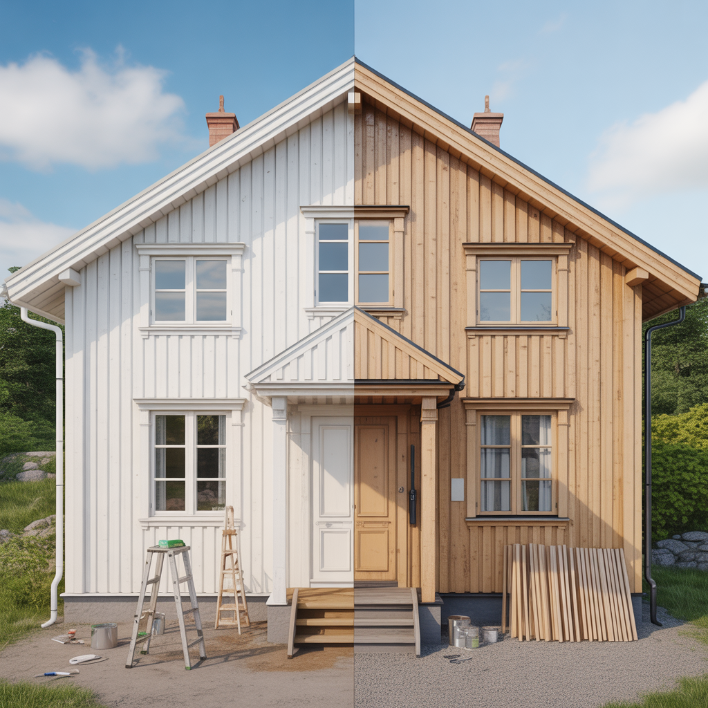 .For och nackdelar med att mala vs byta fasad