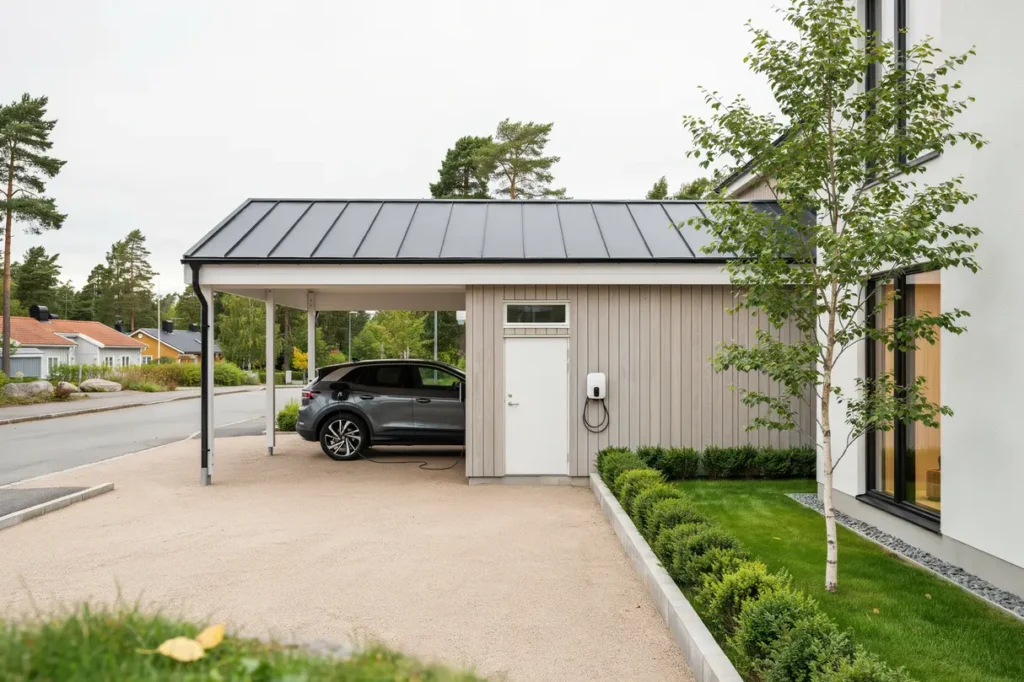uppf rande av carport och f rr d vid villa i sickla stockholm
